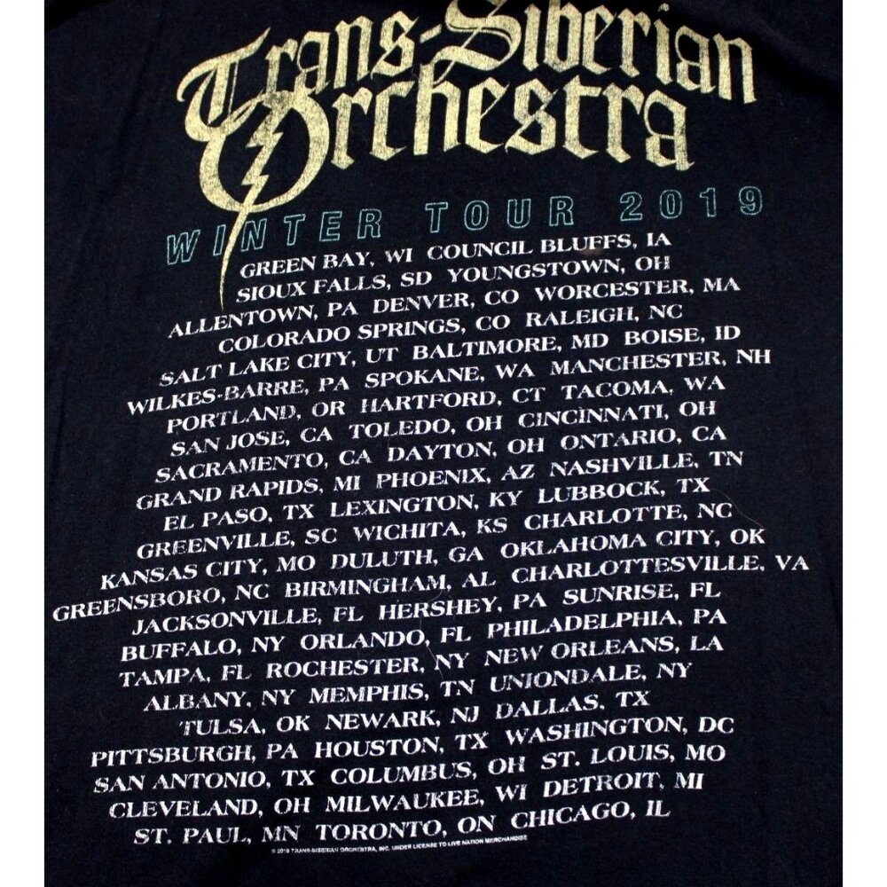 Trans-Siberian Orchestra Winter Tour 2019 Gildan Softstyle T-Shirt 2XL Black - Picture 7 of 7